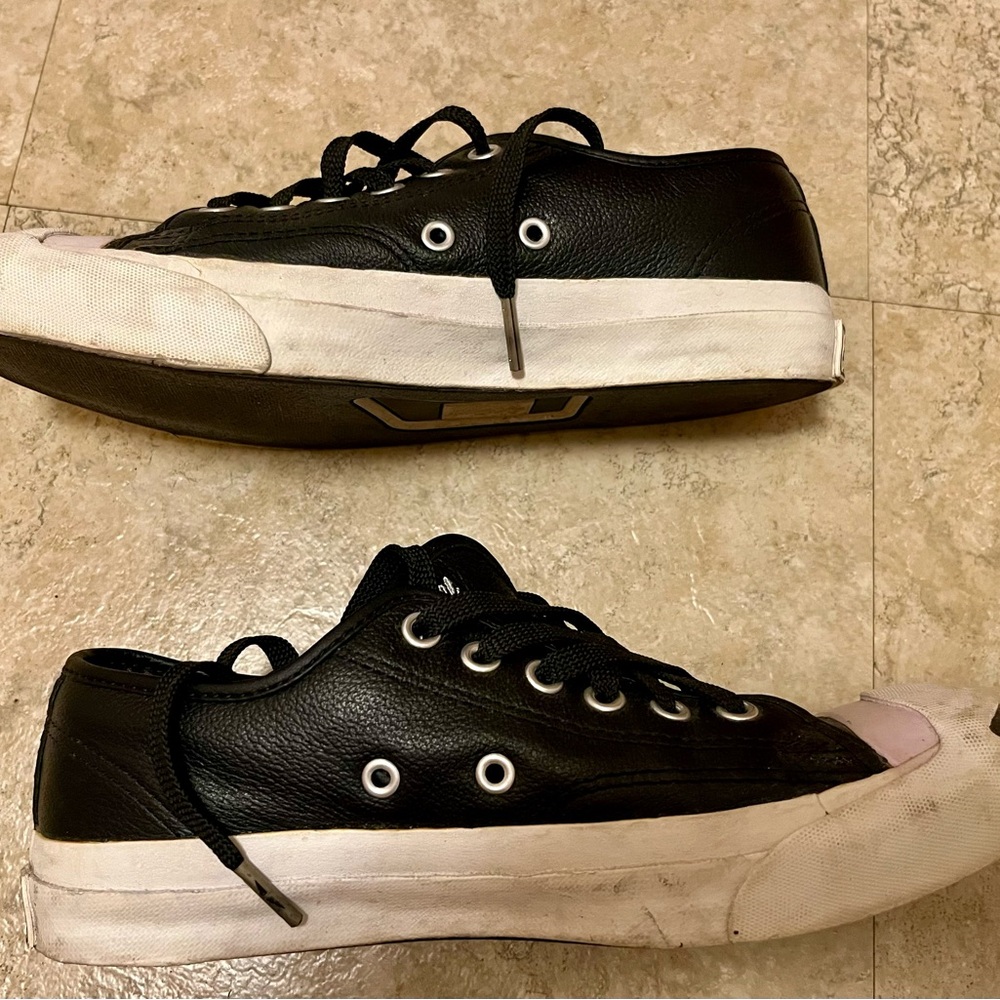 Converse Jack Purcell Black and White Sneakers - Picture 12 of 15